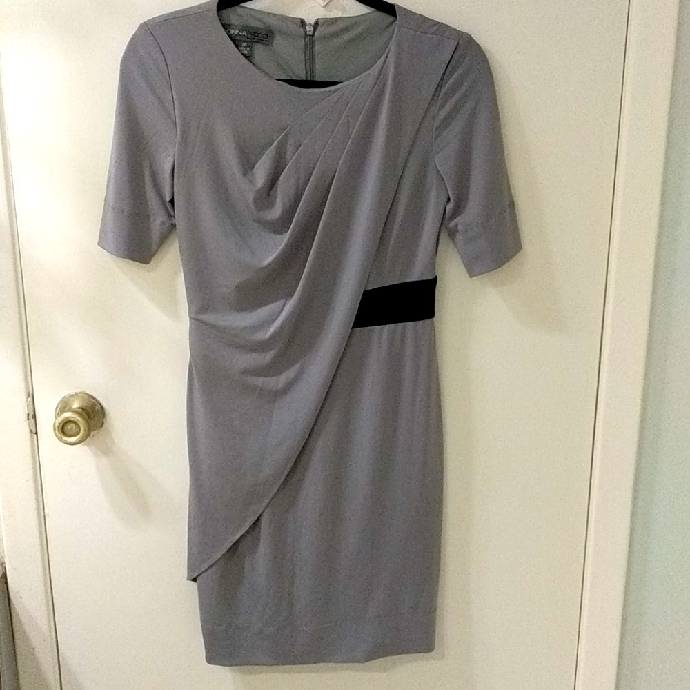 Donna Ricco Drape Front Cocktail Work Dress